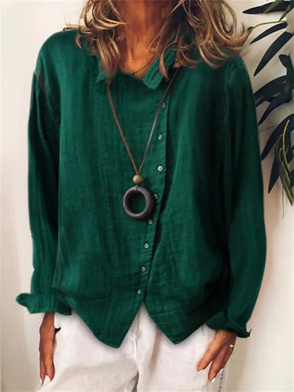 AD | Asymmetrisk blus med knäppning