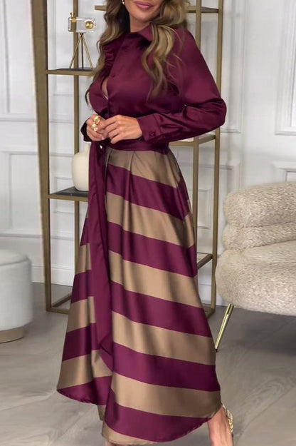 AD | Randig maxiklänning med en chic look