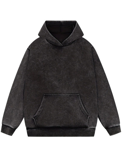 AD | Denim huvtröja med pullover