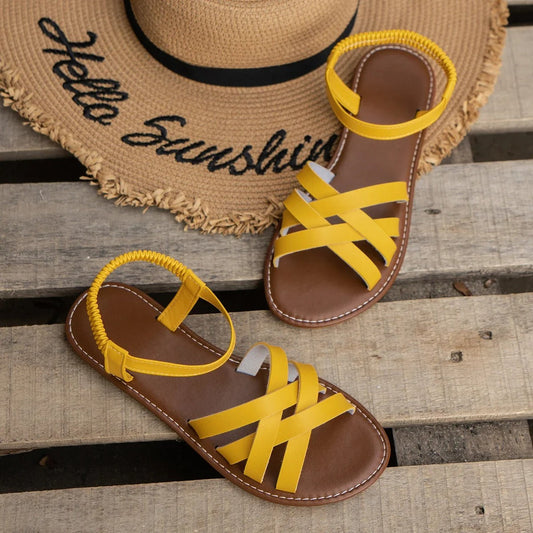 AD | Platta sandaler med halksäker gummisula och rem