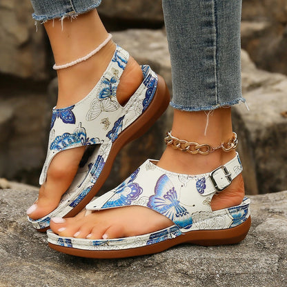 AD | Boho-sandaler med blommigt mönster och tårem