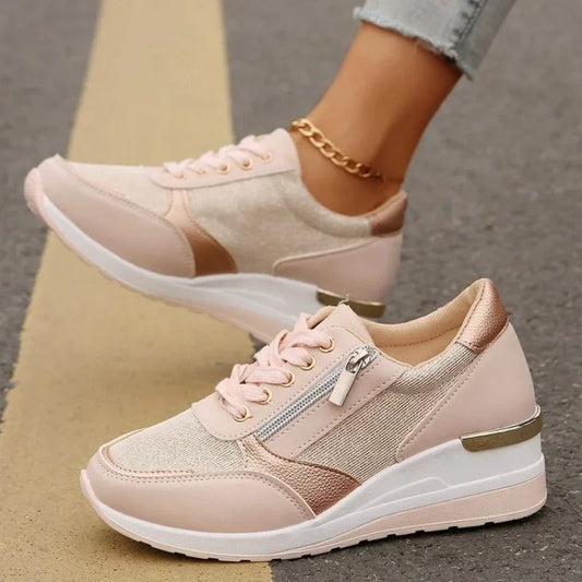 AD | Sneakers i metall med dragkedja