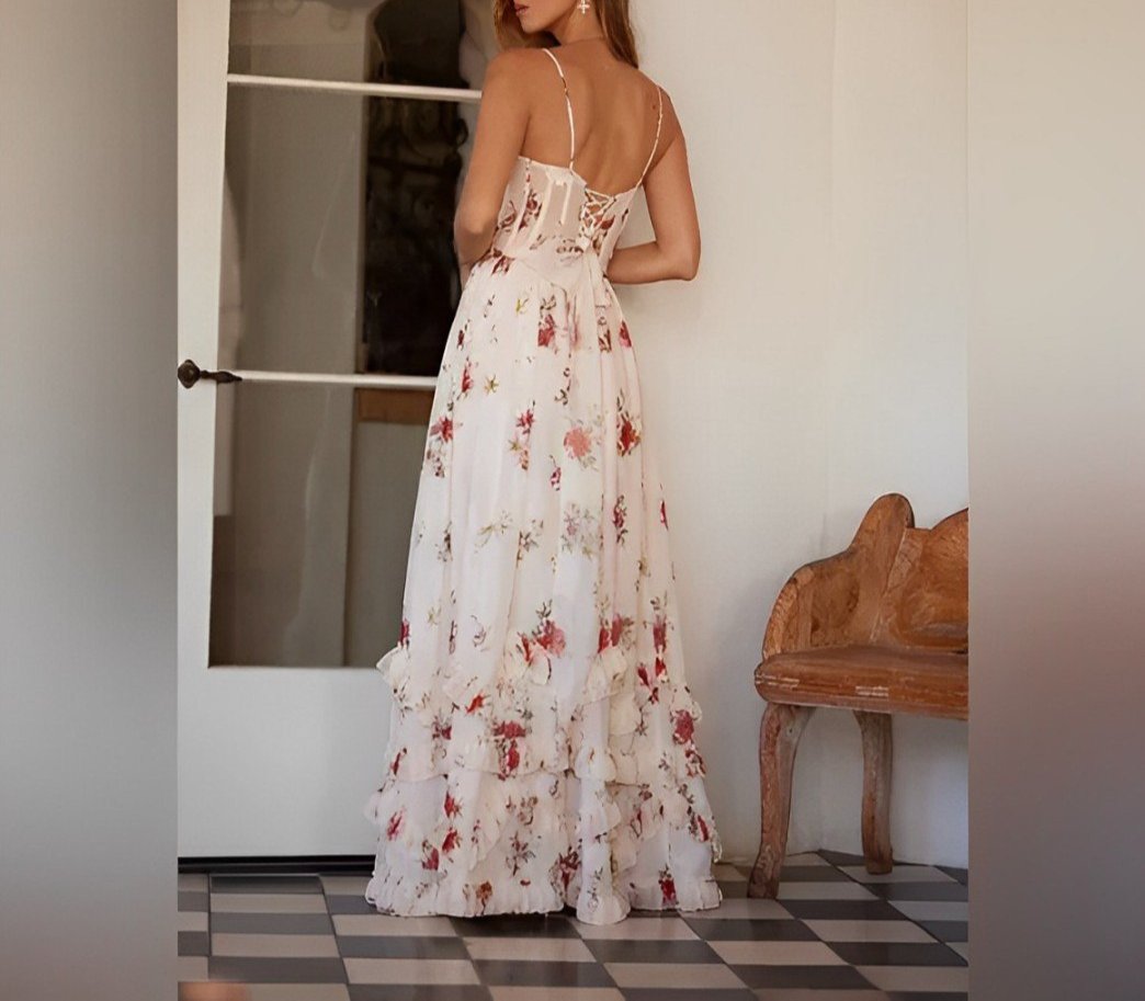 AD - Elegant blommig klänning