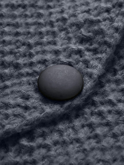 AD | Cardigan med huva i grovstickat material