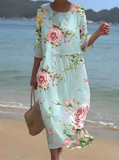 AD | Maxiklänning med blommigt mönster