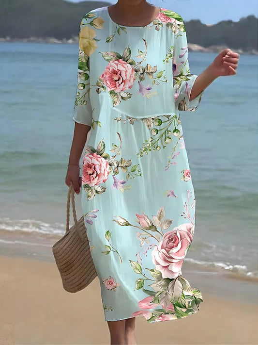 AD | Maxiklänning med blommigt mönster