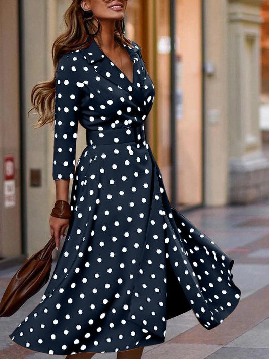 AD | Polka Dot Temperament Långärmad klänning